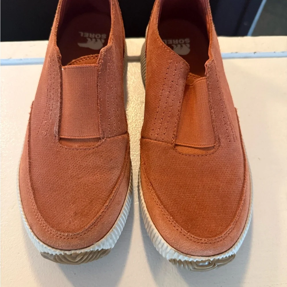 Sorel Slip-On Canvas Sneaker — Burnt Orange suede